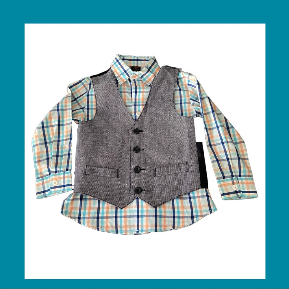 Dockers Boys Dress Shirt & Vest  3T